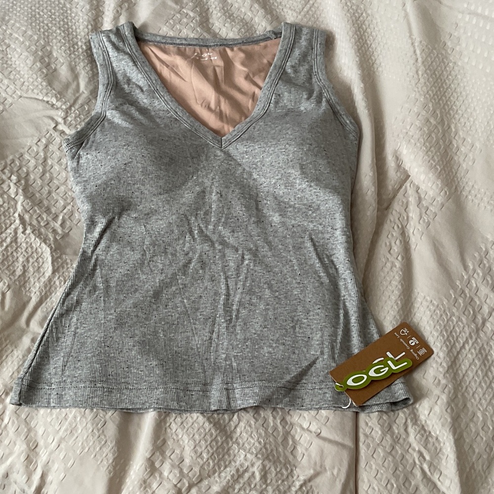 OGL Women's Gray V-Neck Tank Top